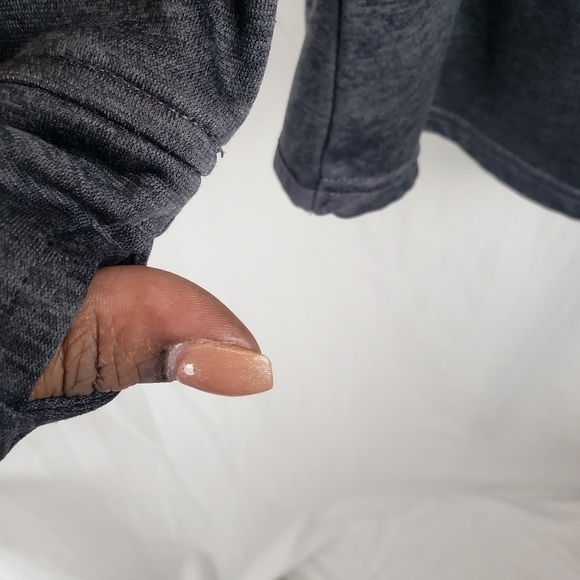 C9 by Champion Duo Dry Gray Cross Zip Long Sleeve with Thumbhole Jacket Sz S - Picture 6 of 8